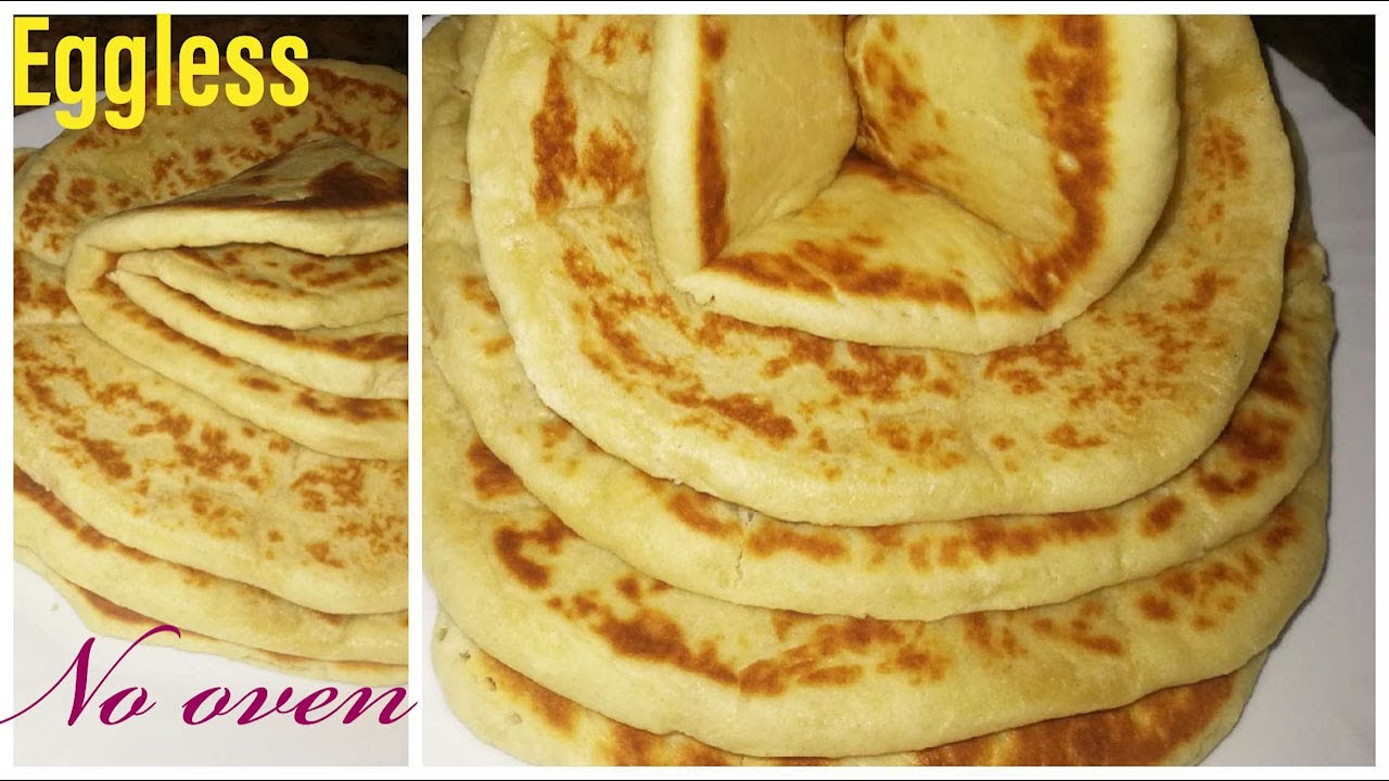 EGGLESS BUTTER NAAN BREAD RECIPE WITHOUT OVEN YouTube
