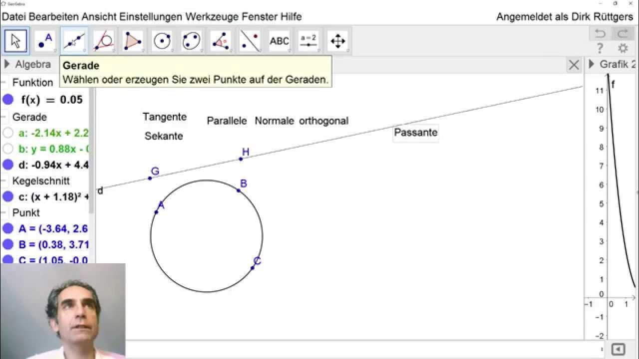 Begriff PassanteSekanteTangenteNormale am Kreis YouTube