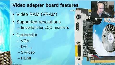 CompTIA A+ 220-601 (1.1, 1.3), 220-602 (1.1) - Installing, Configuring, and Upgrading Video