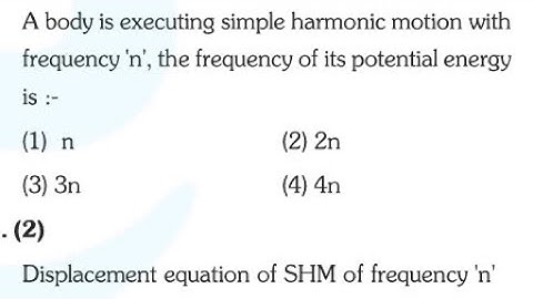 A body is executing simple harmonic mation with frequency 