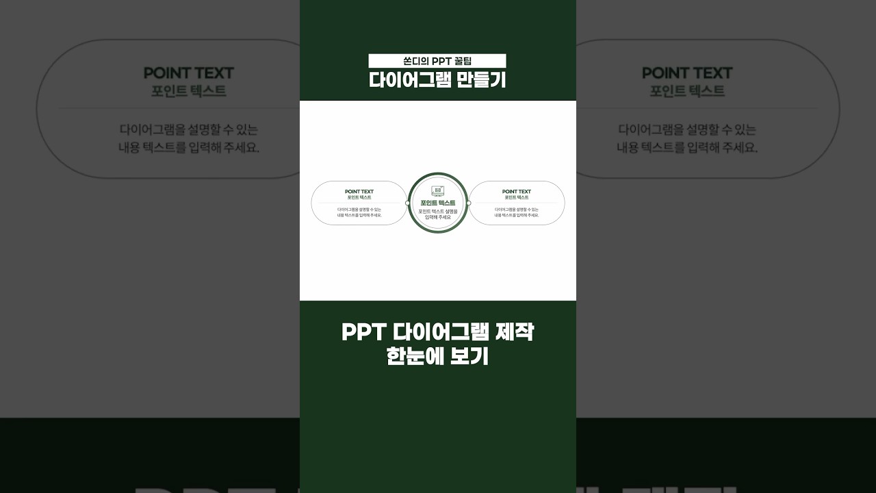 포인트 설명, 핵심 강조 등 활용 가능한 다이어그램 디자인 