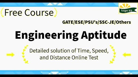 Detailed solution of Time, Speed, and Distance Online test | Target IES