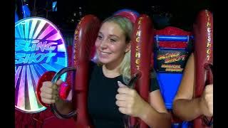 Girls Slingshot Ride - Adorable Reactions!​ #slingshot​​ #slingshotride ​​#slingshotchallenge #136