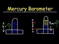 Mercury Barometer Problems, Physics - Air Pressure, Height & Density Calculations - Fluid Statics