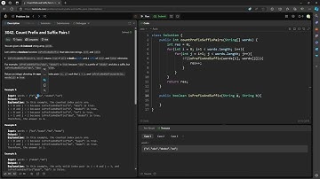 #LeetCode 3042 | Count Prefix and Suffix Pairs I #Java
