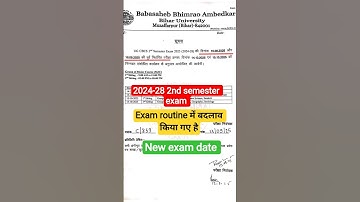 2024-28 2nd semester New exam routine brabu university