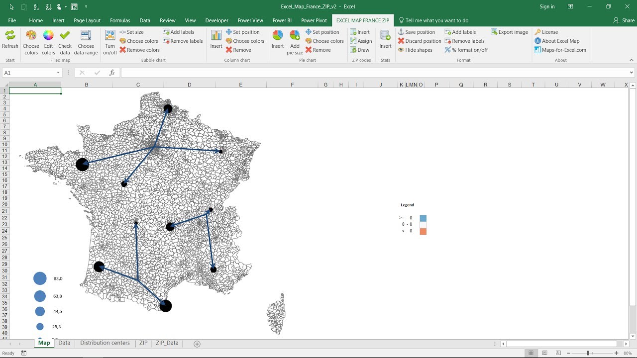 How To Design A Flow Map For Logistics With Excel Map