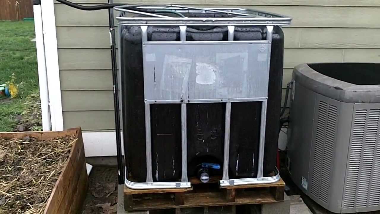 Diy Rain Collection Rain Harvest 275 Gallon Ibc Tank Youtube Diy Rain Collection Rain Harvest 275 Gallon Ibc Tank Youtube