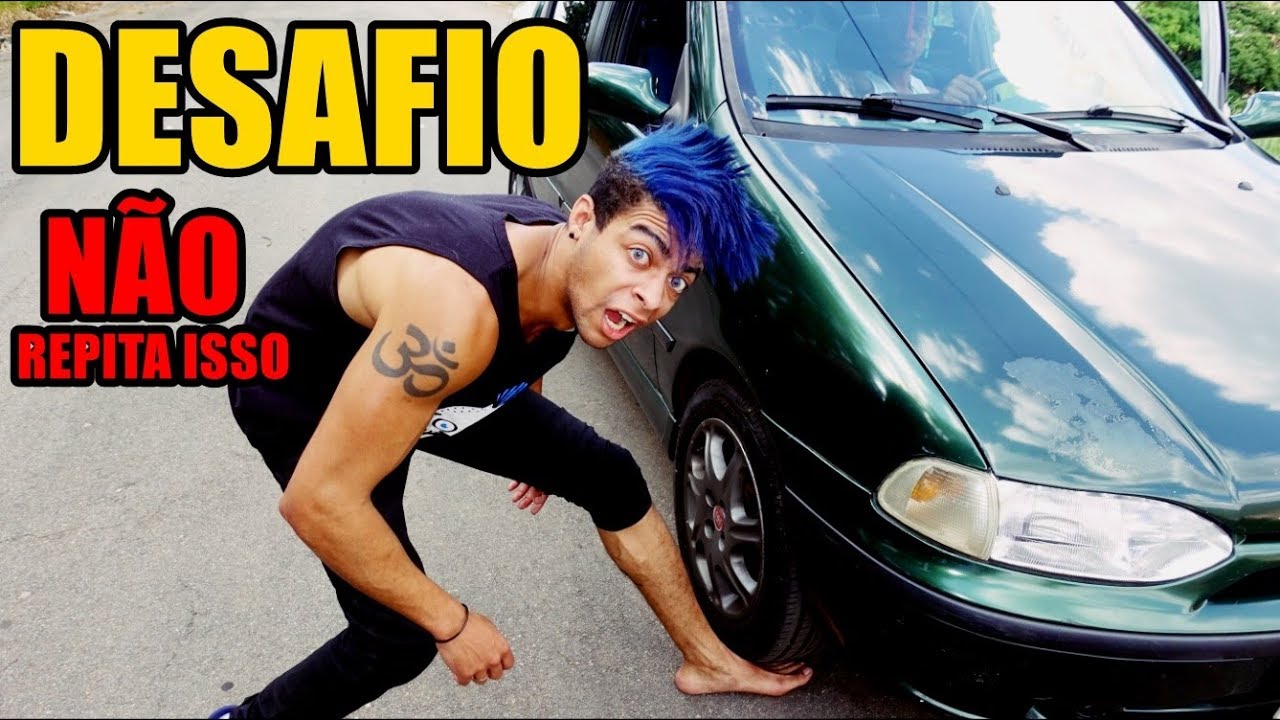 PASSANDO O CARRO POR CIMA DO PÉ, DESAFIO - YouTube