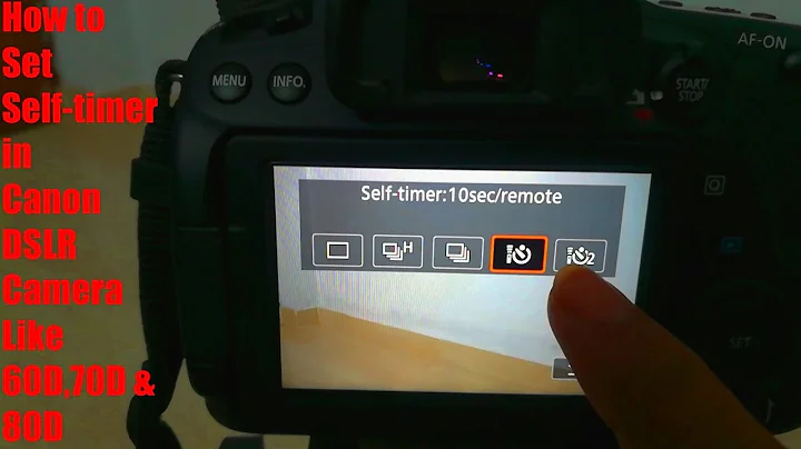 How to set self-timer in canon DSLR camera like 60D,70D & 80D