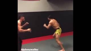 Johnny Walker and Michel Pereira Showed a performance in training. UFC.