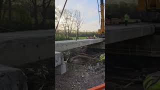 Bridge demolition with 550 ton crane #bridgework #construction #ohio