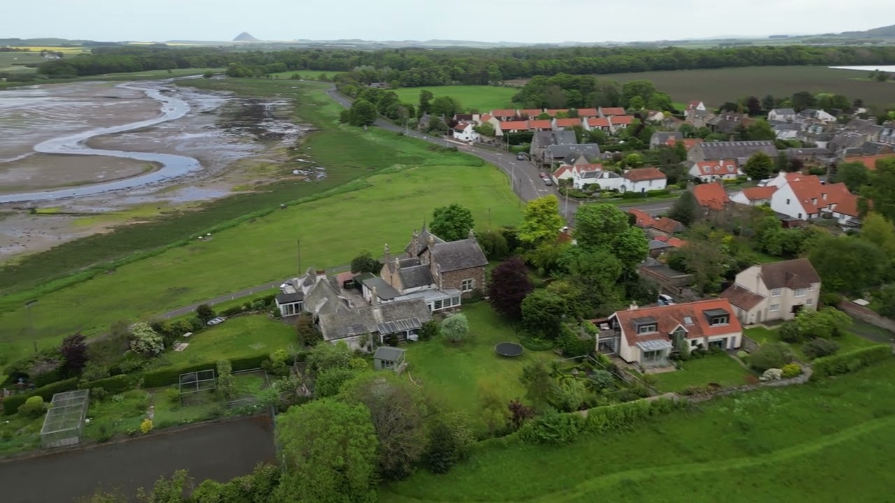 Aerial Views at Aberlady in East Lothian, Scotland