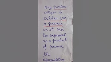 Fundamental theorem of Arithmatic