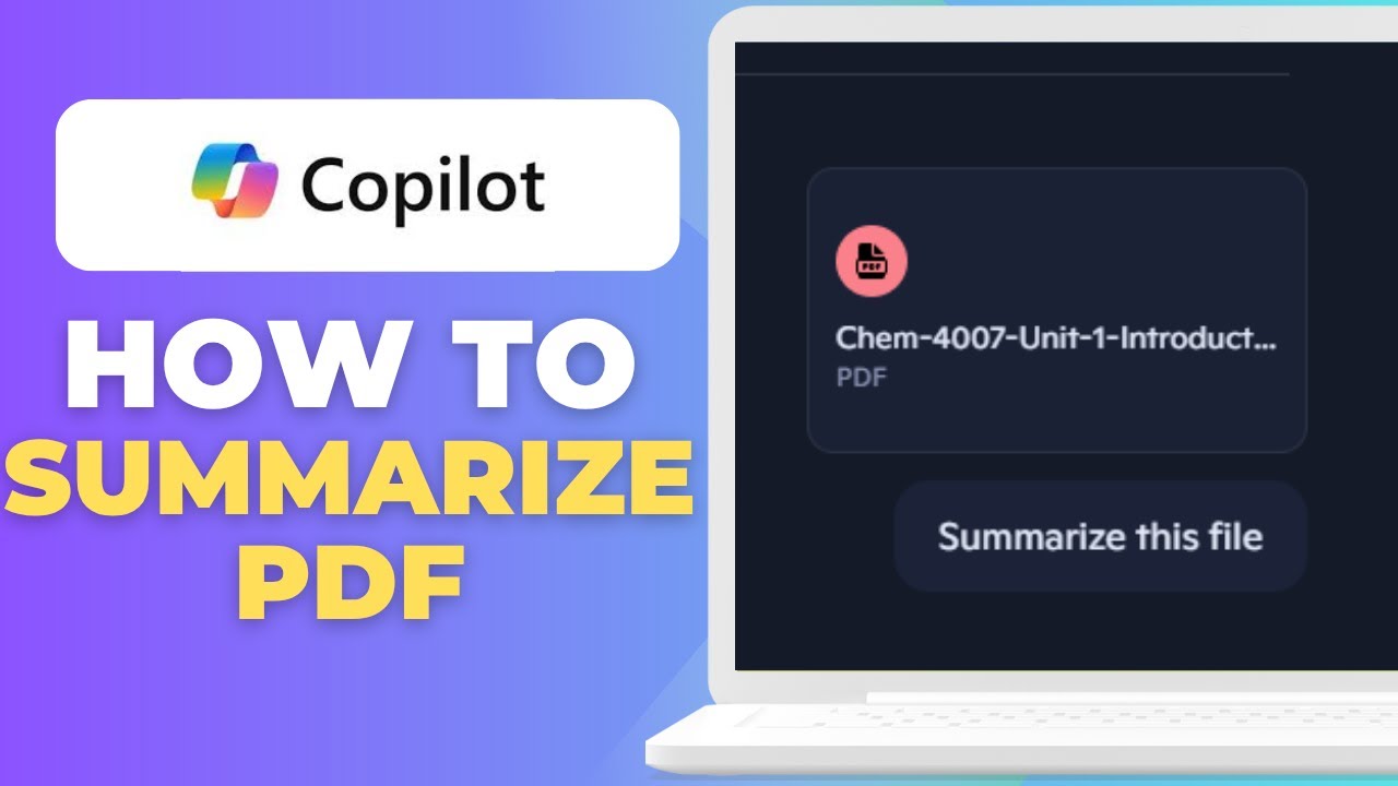 How To Summarize A PDF With Microsoft Copilot - YouTube