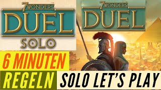 7 Wonders Duel - Solo Regeln - Anleitung - Erklärung + Solo Lets Play