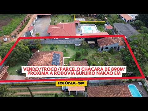 REF.1163-VENDO/TROCO/PARCELO CHÁCARA DE 890M² PRÓXIMA A RODOVIA BUNJIRO NAKAO EM IBIÚNA-SP