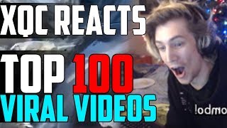 xQc REACTS TO TOP 100 VIRAL VIDEOS OF 2018 | xQcOW