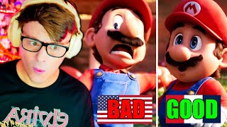 REACTING to MARIO BROS MOVIE in DIFFERENT LANGUAGES