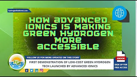 WATCH: Advanced Ionics Launches Low-Cost Green Hydrogen Tech
