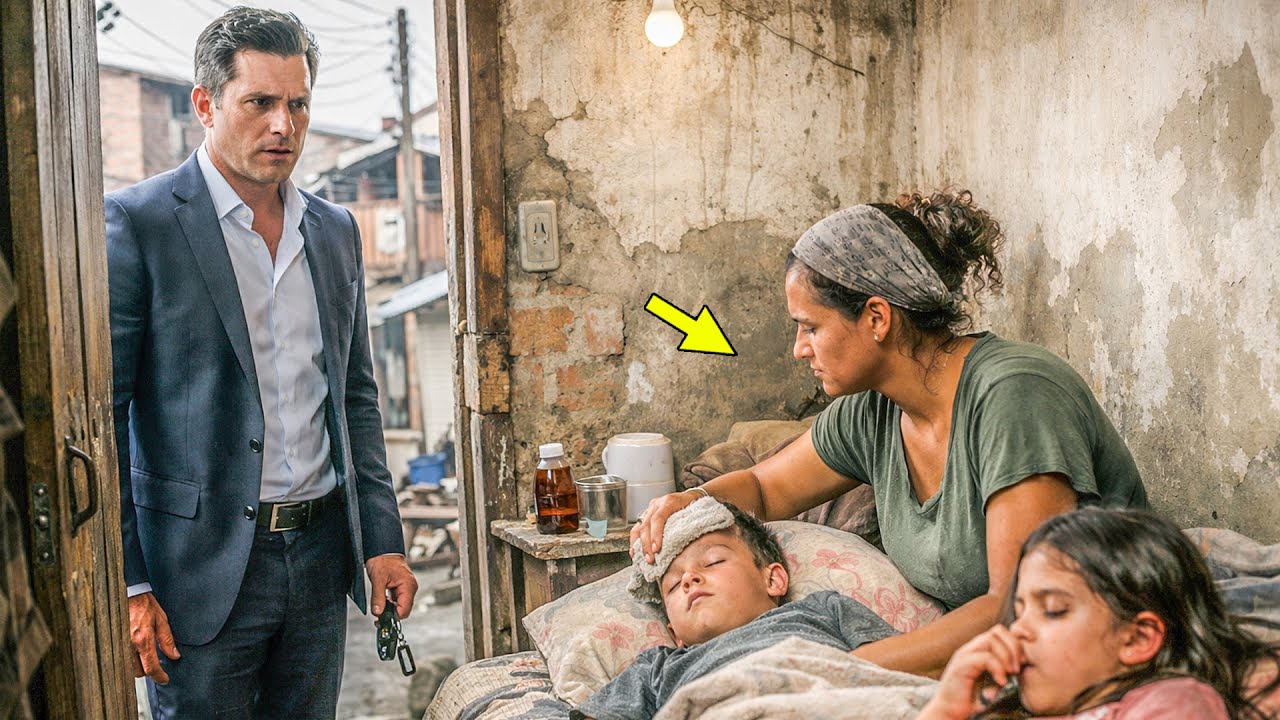 MILIONÁRIO DESCOBRE ONDE A FAXINEIRA VIVE… E FICA CHOCADO AO VER OS FILHOS DOENTES