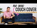 DIY No Sew Couch Cover - HGTV Handmade DIY No Sew Couch Cover - HGTV Handmade