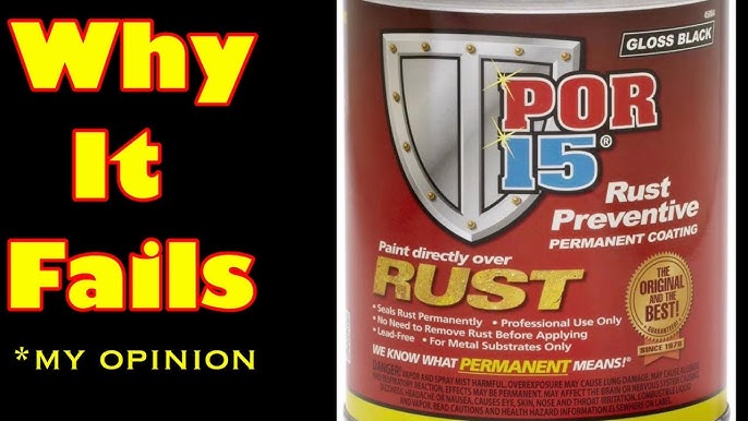  POR-15 Rust Preventive Paint, Stop Rust and Corrosion  Permanently, Anti-rust, Non-porous Protective Barrier, 32 Fluid Ounces,  Gloss Black : Automotive