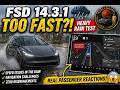Tesla FSD 14.3.1 Drives in HEAVY RAIN 🌧️ Still Too Fast?! (Real Passenger Reactions)