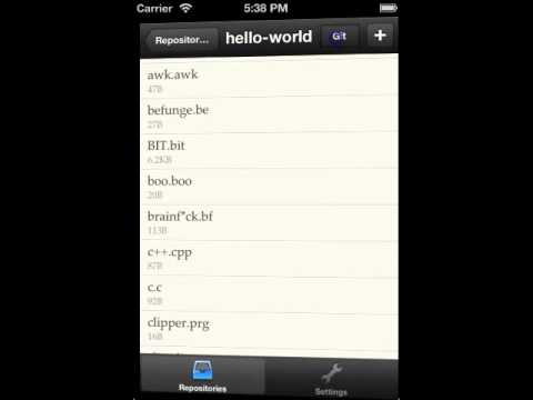 GitMongo video: Git clone, commit and push.