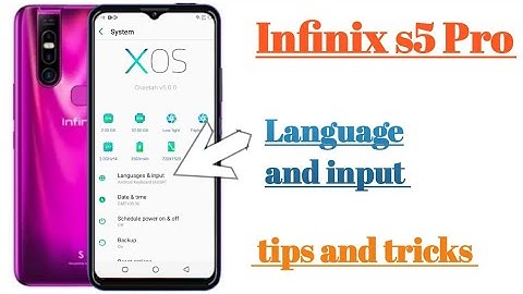 infinix s5 Pro Language and input setting features || how to use