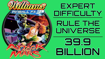 Attack From Mars | Rule The Universe | 39.9B | Pinball FX3 - Classic Physics | Pinball ASMR