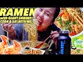 GIANT SHRIMP RAMEN RECIPE MUKBANG 먹방 EATING SHOW!