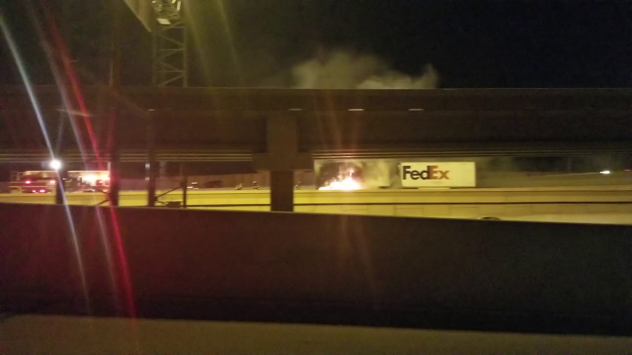 FedEx Truck on Fire - Bedford, Tx