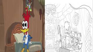 Woody Woodpecker (2018) - Woody's Wake Up Original Vs Animatic