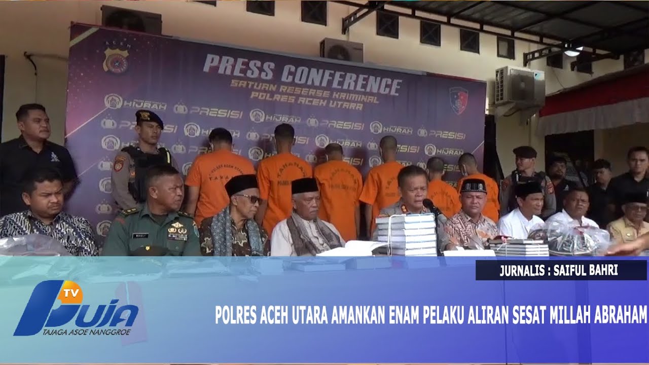 Polres Aceh Utara Amankan Enam Pelaku Aliran Sesat Millah Abraham