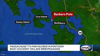 Massachusetts man injured in pontoon boat accident on Lake Winnipesaukee