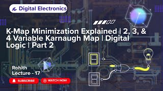 17 K-Map Minimization Explained | 2, 3, &amp; 4 Variable Karnaugh Map | Digital Logic