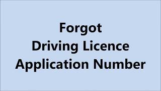 How to find missing or forgot application number of driving licence /
license by name name, dob & mobile ap...