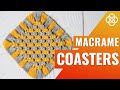Two tone macrame coasters tutorial | Boho Room Decor | Easy Macrame Coasters