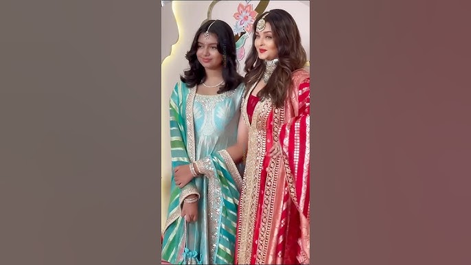 Cute Aaradhya Bachchan with her Mom Aishwarya Rai @ Anant-Radhika Ambani  wedding #shorts #youtube