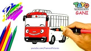 Gani | Cara Menggambar Dan Mewarnai Gambar Mobil Tayo The Little Bus