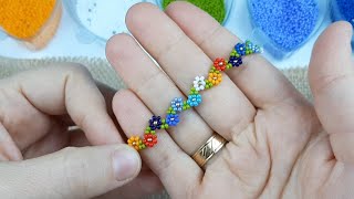 Yazlık Çiçekli Boncuk Bileklik &amp; kolye Yapımı. Flower Summer Bracelet Making. Beading #Tutorial