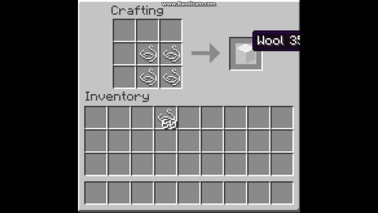 How to Craft White Wool? [Minecraft Tutorial] - YouTube