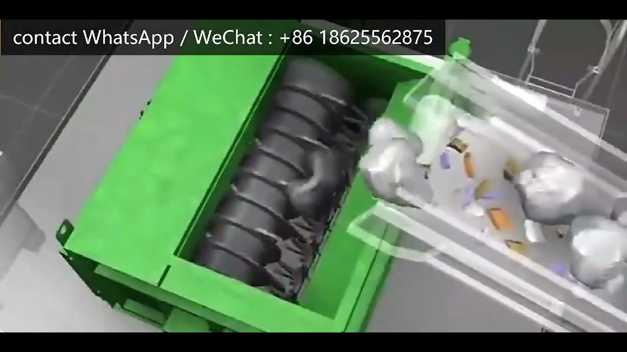 Plastic Bag Opener Machine / Bag Breaker For MSW Municipal Waste
