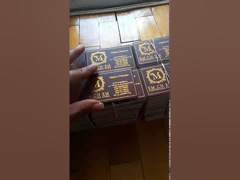 Визитки с Топъл печат Злато и Обемен лак - YouTube