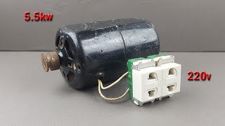 I Make Free Electricity Generator 5.5kw powerful electricity  save with motor magnet At Home