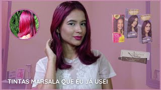 COLORAÇÕES MARSALA QUE EU JÁ USEI NO MEU CABELO