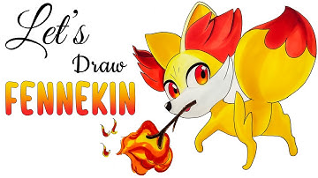 How to Draw Fennekin | Step by Step Art Tutorial | 4K