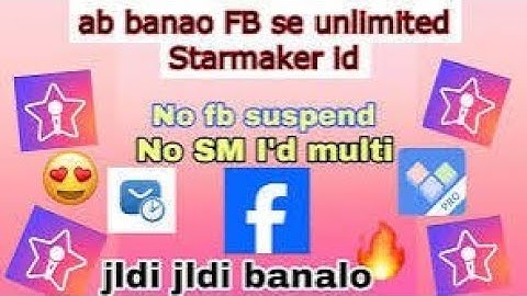 How To Create starmaker Facebook Account | |2024 best new trick|| Statmaker unlimited id create 💯