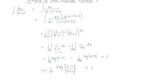 Integrals of Some Particular Functions |  Class 12 Mathematics Integrals